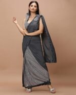 Women Embellished Pre-Stitched Saree - Image 4