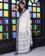 Women Saree with Woven Motifs - Image 5