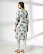 Women Floral Print Straight Kurta - Image 4